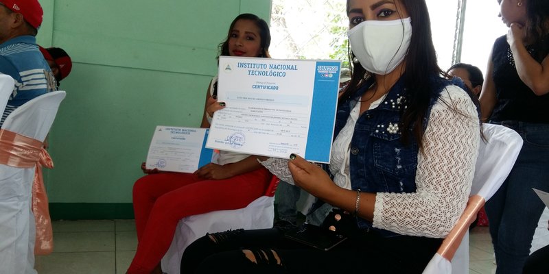 Protagonistas de San Dionisio, Matagalpa finalizan diferentes cursos