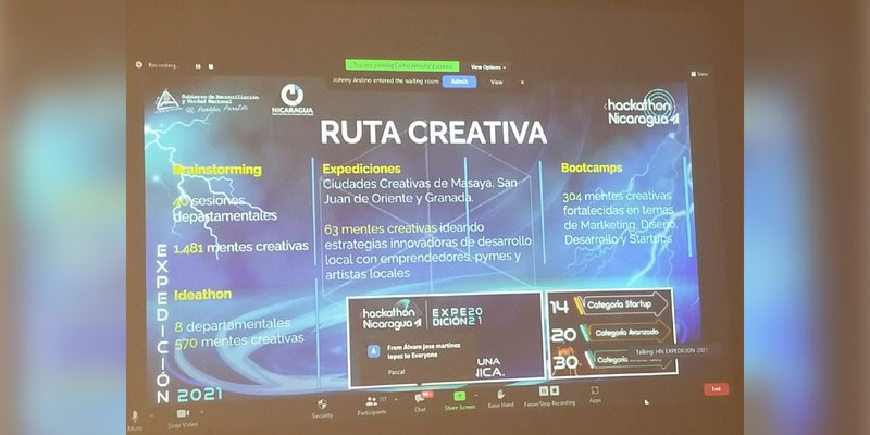 Bootcamps dirigido a 250 mentes creativa a participar en Hackathon Nicaragua Expedición 2021
