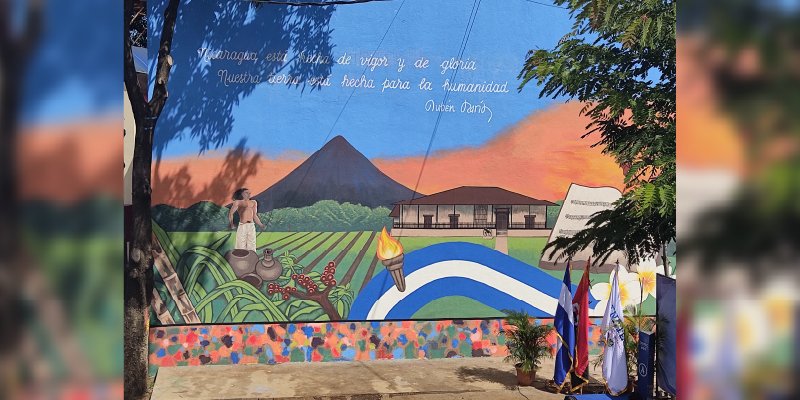 INATEC devela mural Nicaragua, Patria y Dignidad