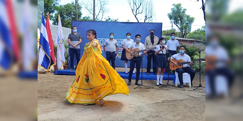 INATEC devela mural Nicaragua, Patria y Dignidad