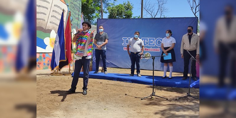 INATEC devela mural Nicaragua, Patria y Dignidad