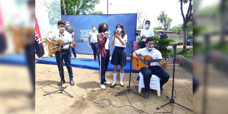 INATEC devela mural Nicaragua, Patria y Dignidad