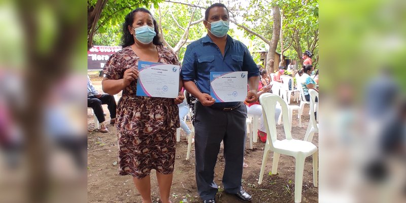 Protagonistas de la comunidad Chiquilistagua culminan cursos de las Escuelas Técnicas en el Campo