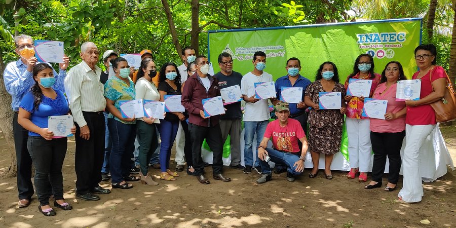 Protagonistas de la comunidad Chiquilistagua culminan cursos de las Escuelas Técnicas en el Campo