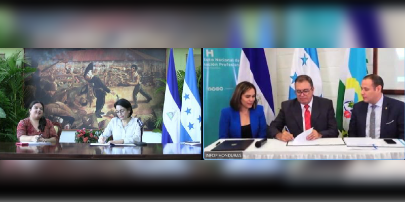 Nicaragua y Hondura firman Convenio de Colaboración en Materia de Formación Técnica