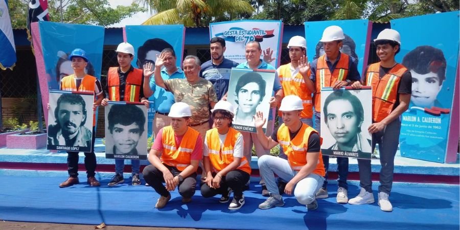 En Jinotepe develan monumento en homenaje a la Gesta Heroica de los estudiantes del 78