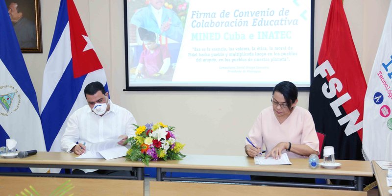 TECNacional - INATEC firma convenio de colaboración educativa con el Ministerio de Educación de Cuba.