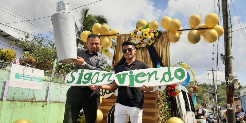 Estudiantes celebran carnaval, en saludo al  41 aniversario del centro técnico de Matagalpa