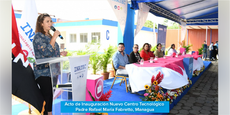 Inauguración del Centro Tecnológico Padre Rafael María Fabretto, Managua
