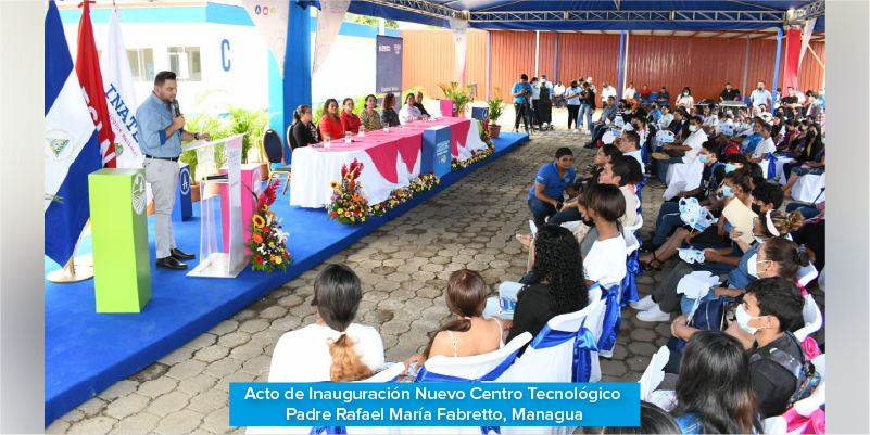 Inauguración del Centro Tecnológico Padre Rafael María Fabretto, Managua