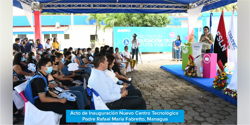 Inauguración del Centro Tecnológico Padre Rafael María Fabretto, Managua