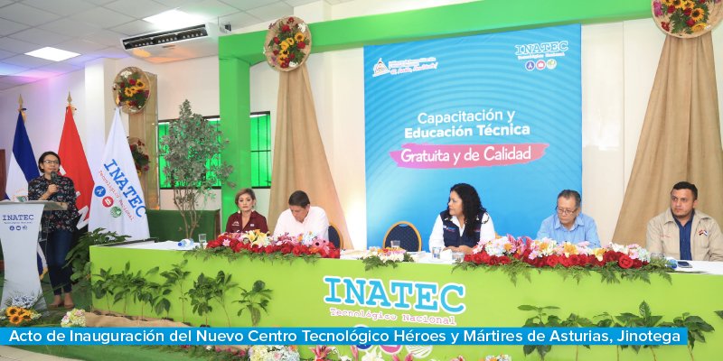 Inauguración del nuevo Centro Tecnológico Héroes y Mártires de Asturias, Jinotega