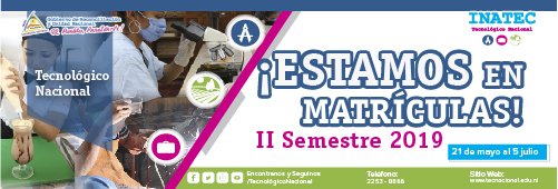 Inicio de Matrícula II Semestre 2019