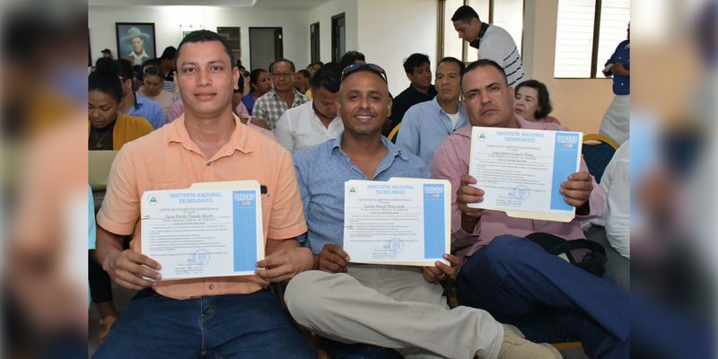 Protagonistas de la capacitación técnica celebran Entrega de Certificados en Managua