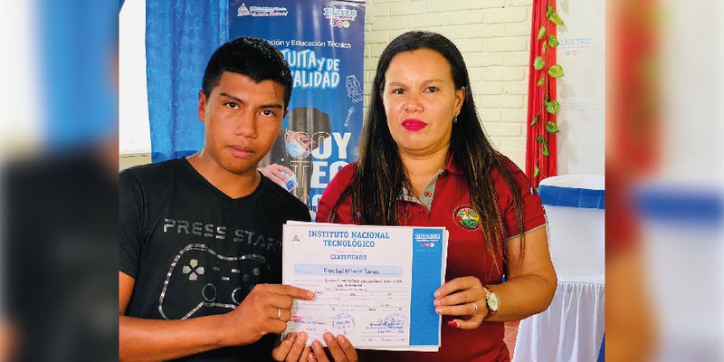 Protagonistas del municipio de Las Sabanas, Madriz finalizan cursos libres