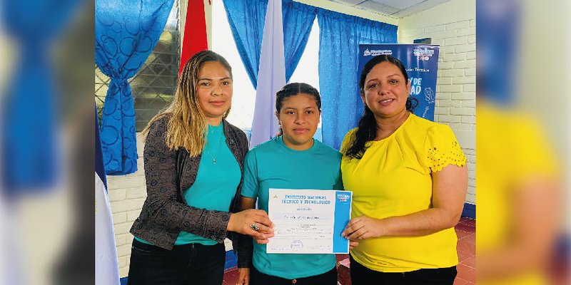 Protagonistas del municipio de Las Sabanas, Madriz finalizan cursos libres