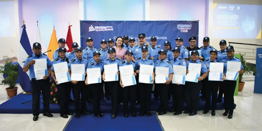 INATEC y Policía Nacional celebran Primera Promoción del Programa de Formación Técnica Angelita Morales Avilés