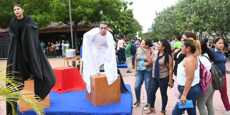 Tiangues Culturales: Un Derroche de arte y talento de estudiantes del Centro Cultural y Politécnico José Coronel Urtecho