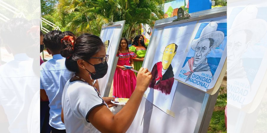 Estudiantes Técnicos de Masaya conmemoran  vida y legado del General Sandino
