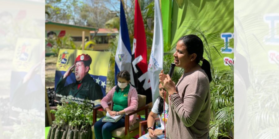 Estudiantes Técnicos de Jinotepe recuerdan al comandante Hugo Chávez Frías con la instalación de un Vivero