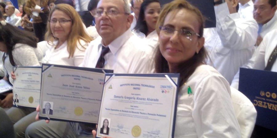 Docentes de Masaya y Granada, se gradúan como Especialistas de la Formación Técnica