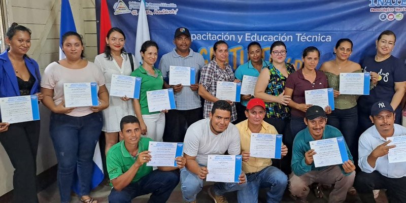 80 protagonistas de la Costa Caribe Sur finalizan diversos cursos para el desarrollo local