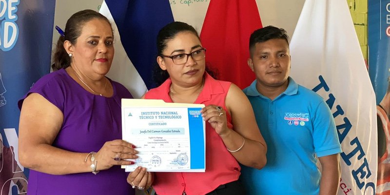 INATEC acerca el aprendizaje del idioma inglés a la Comunidad El Chiquirín, Somoto