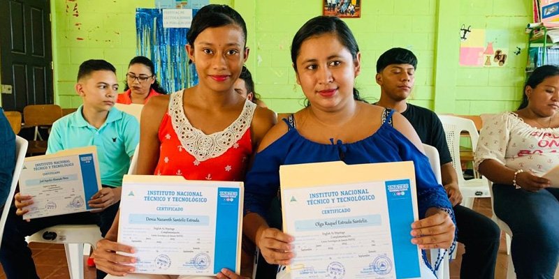 INATEC acerca el aprendizaje del idioma inglés a la Comunidad El Chiquirín, Somoto