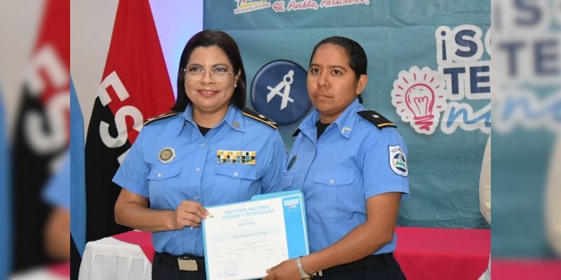 INATEC entrega certificados a Policías que finalizaron Programa de Formación “Angelita Morales Avilés”