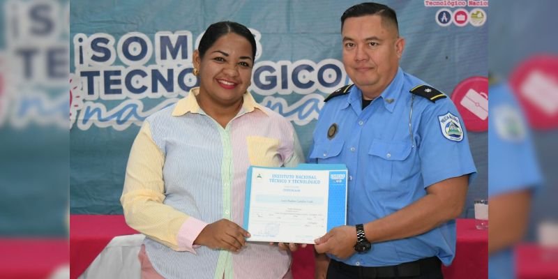 INATEC entrega certificados a Policías que finalizaron Programa de Formación “Angelita Morales Avilés”