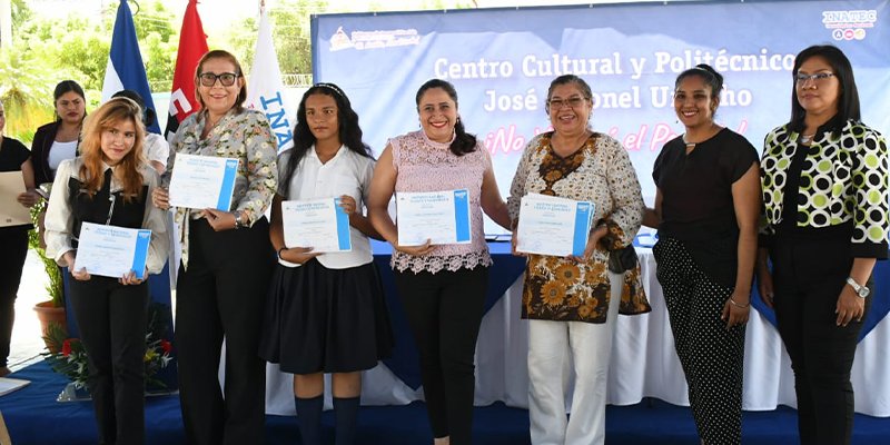 861 protagonistas culminan cursos en el Centro Cultural y Politécnico José Coronel Urtecho