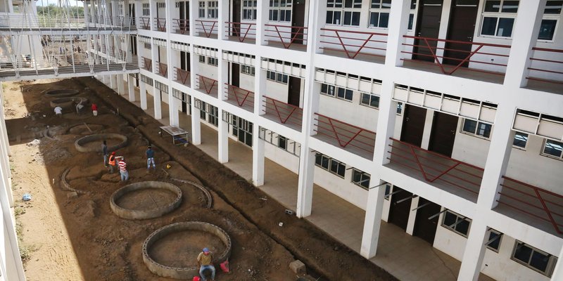 Avances en la construcción del Centro Tecnológico Juan de Dios Muñoz, en la ciudad de León