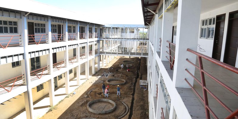 Avances en la construcción del Centro Tecnológico Juan de Dios Muñoz, en la ciudad de León