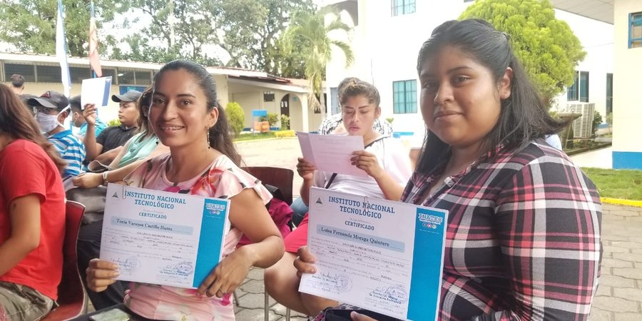 113 protagonistas de Ticuantepe son tecnificados en cursos libre y modulares