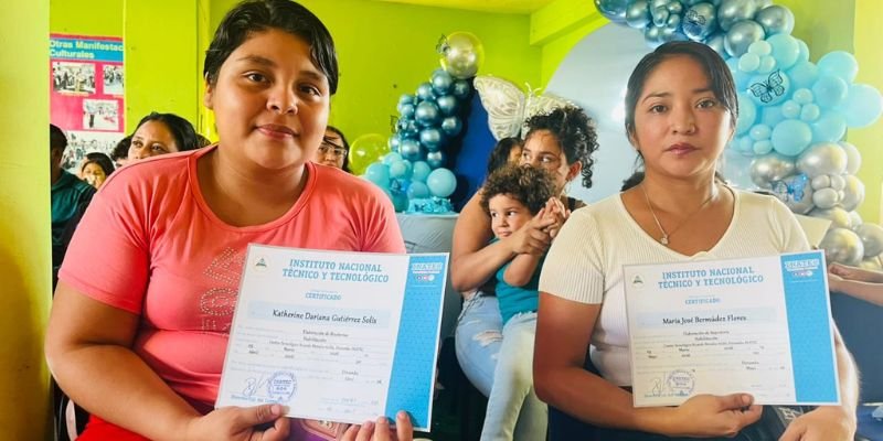 Diriamba celebra nueva victoria educativa con la entrega de certificados en las Escuelas Municipales de Oficio