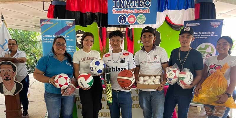 INATEC fortalece la formación integral de más de 46 mil estudiantes técnicos con entrega de material deportivo